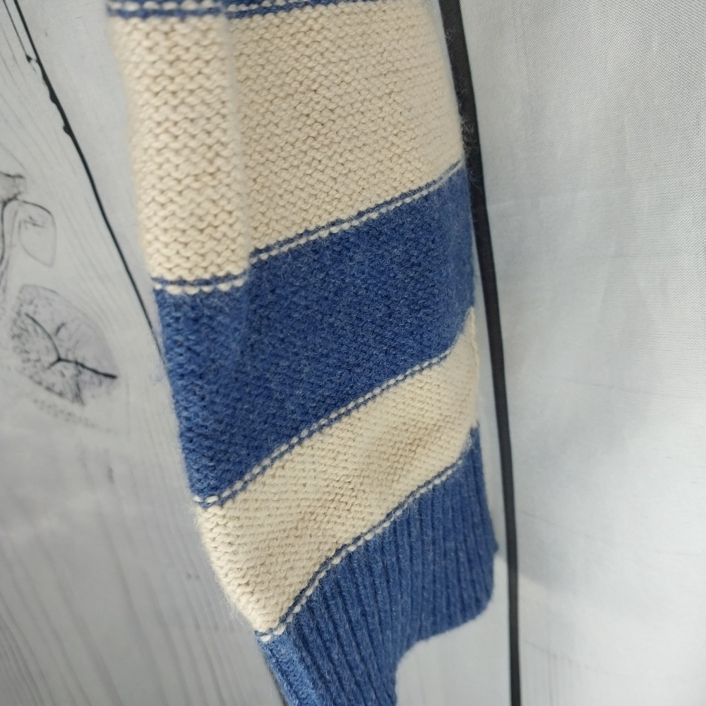 Free People We The Free Into The Blue Striped Pullover Sweater - Picture 3 of 9